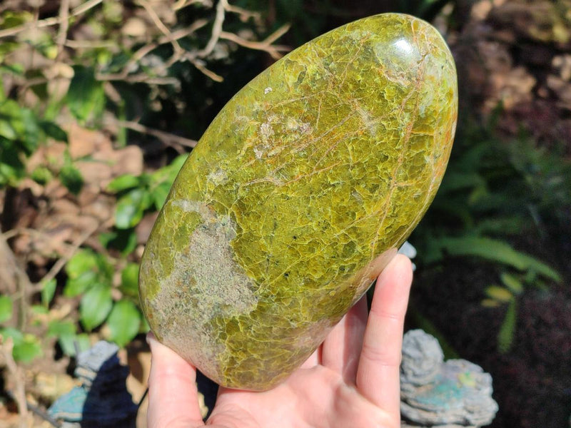 Polished Large Green Opal Standing Display Piece x 1 From Betroka, Madagascar - Toprock Gemstones and Minerals 
