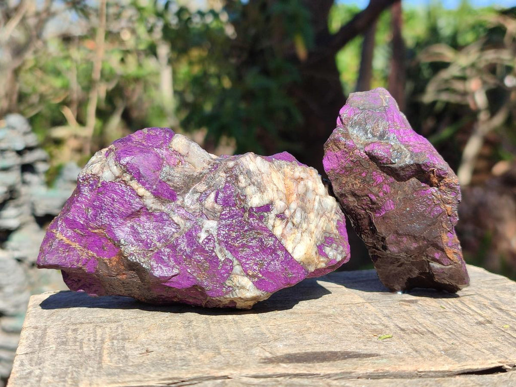 Natural Metallic Cobbed Purpurite Specimens x 6 From Erongo, Namibia - Toprock Gemstones and Minerals 