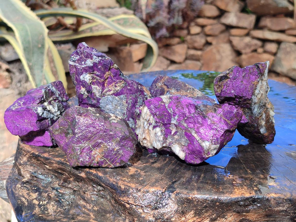 Natural Metallic Cobbed Purpurite Specimens x 6 From Erongo, Namibia - Toprock Gemstones and Minerals 