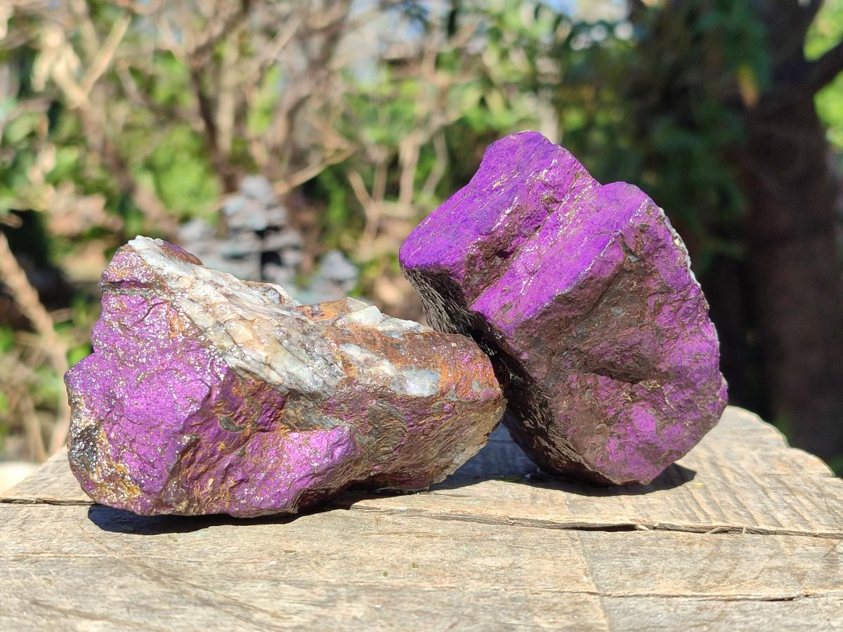 Natural Metallic Cobbed Purpurite Specimens x 6 From Erongo, Namibia - Toprock Gemstones and Minerals 