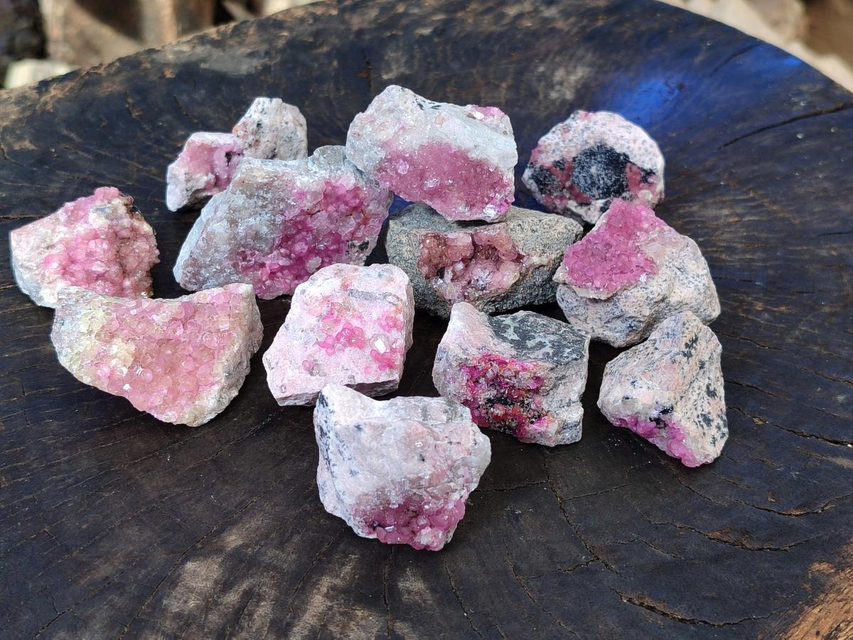 Natural Spherocobaltite Specimens x 12 From Musonoi Mine, Congo - Toprock Gemstones and Minerals 