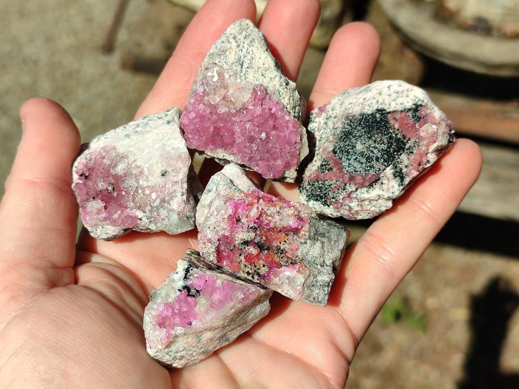 Natural Spherocobaltite Specimens x 12 From Musonoi Mine, Congo - Toprock Gemstones and Minerals 