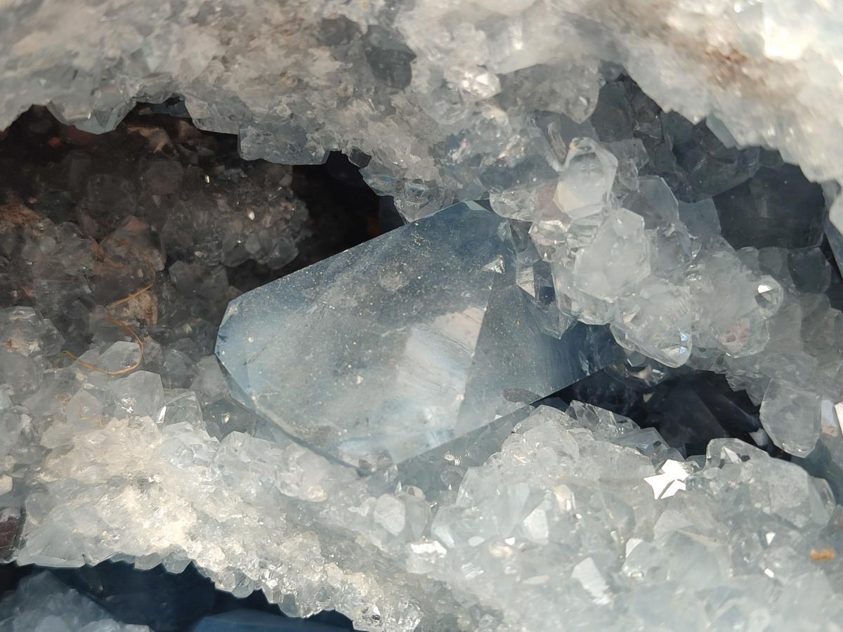 Natural XL Blue Celestite Geode Specimen x 1 From Sakoany, Madagascar - Toprock Gemstones and Minerals 