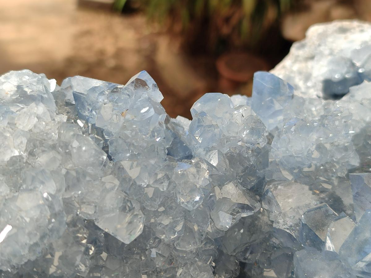 Natural XL Blue Celestite Geode Specimen x 1 From Sakoany, Madagascar - Toprock Gemstones and Minerals 