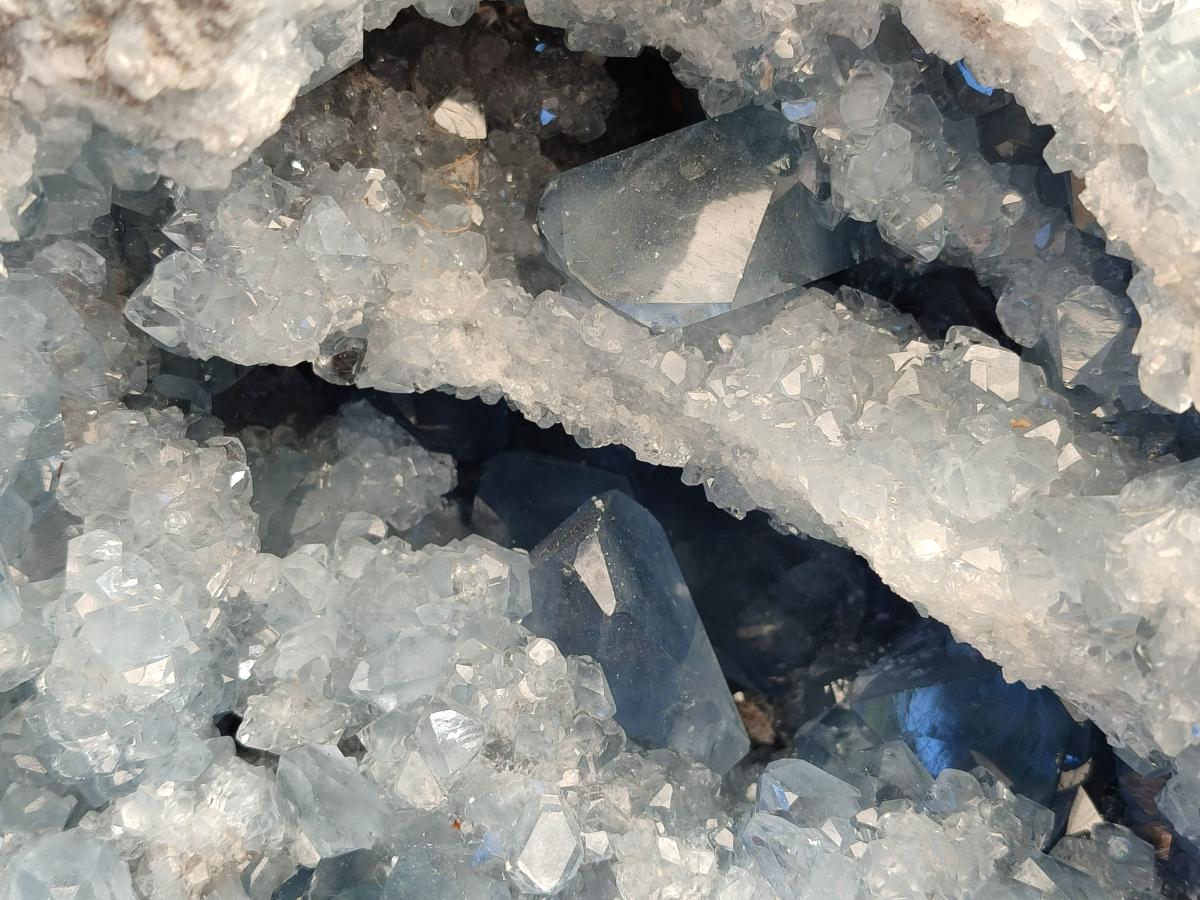 Natural XL Blue Celestite Geode Specimen x 1 From Sakoany, Madagascar - Toprock Gemstones and Minerals 