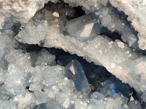 Natural XL Blue Celestite Geode Specimen x 1 From Sakoany, Madagascar - Toprock Gemstones and Minerals 