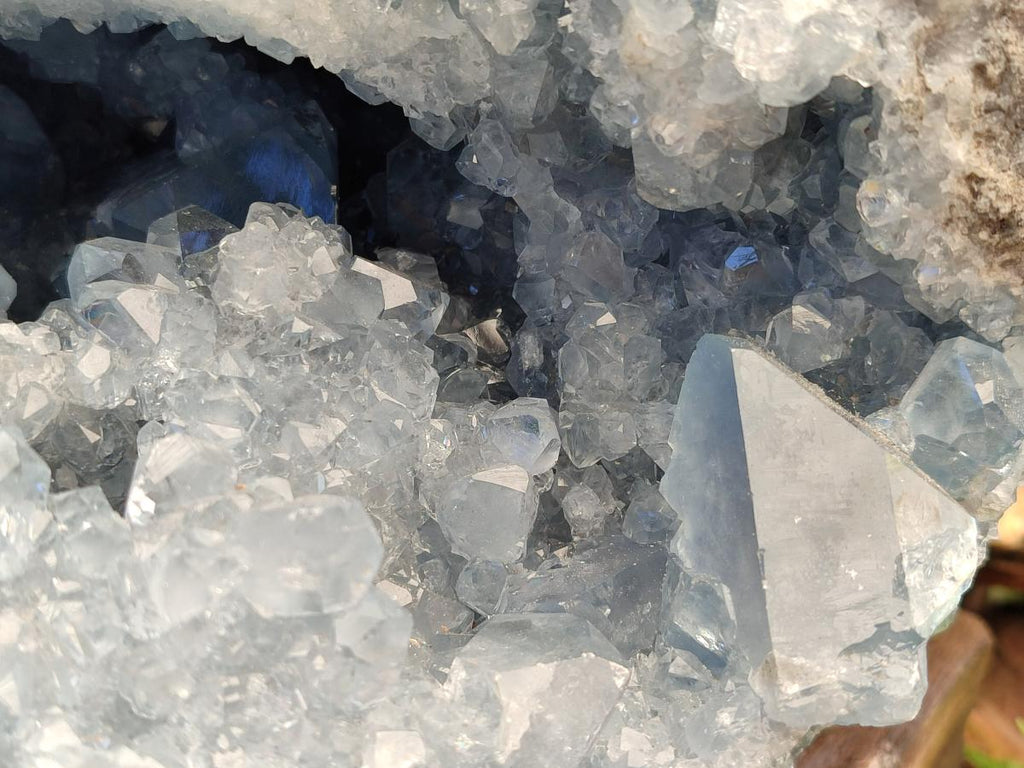 Natural XL Blue Celestite Geode Specimen x 1 From Sakoany, Madagascar - Toprock Gemstones and Minerals 