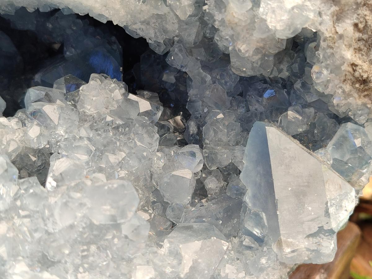 Natural XL Blue Celestite Geode Specimen x 1 From Sakoany, Madagascar - Toprock Gemstones and Minerals 