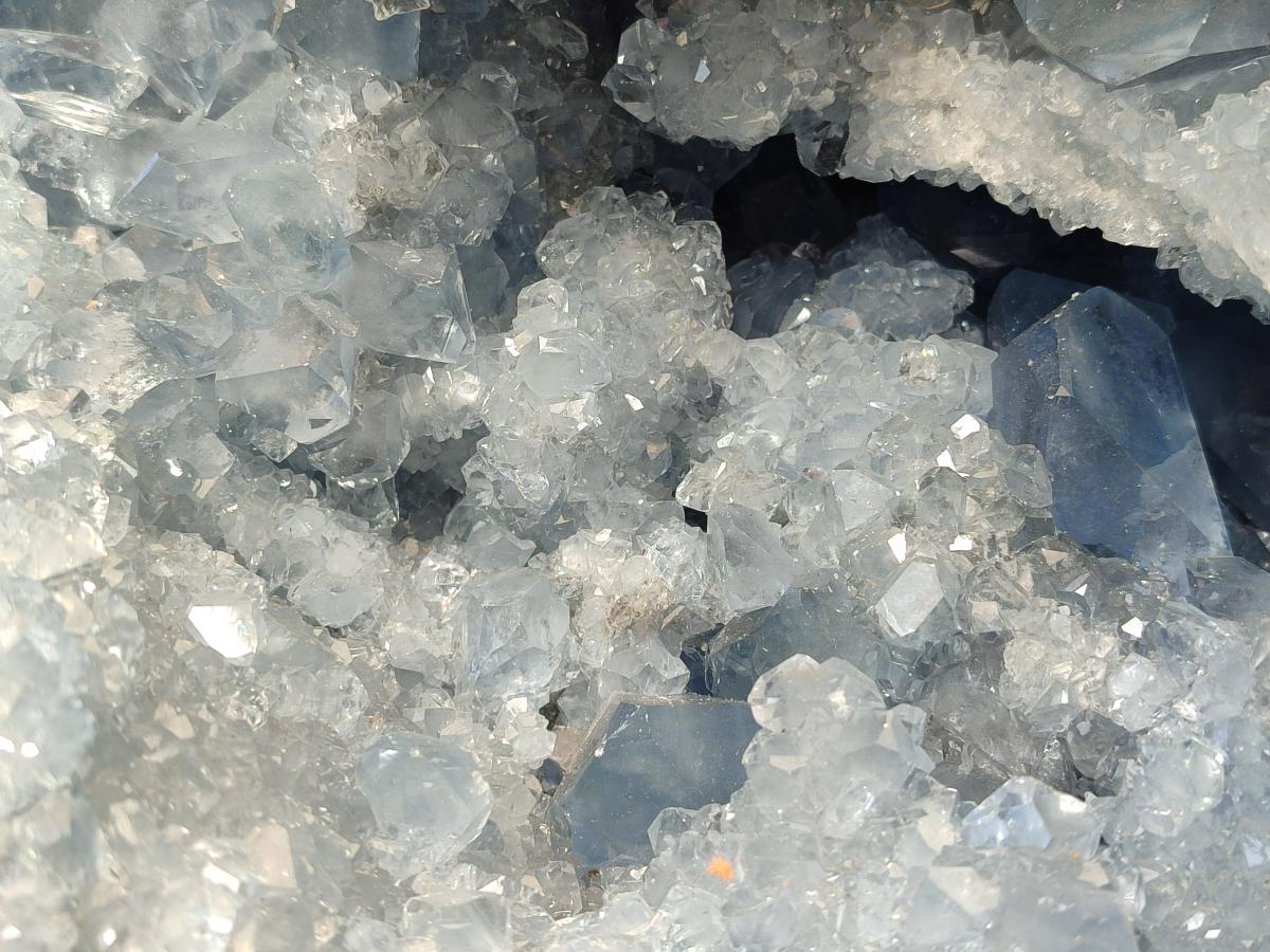 Natural XL Blue Celestite Geode Specimen x 1 From Sakoany, Madagascar - Toprock Gemstones and Minerals 