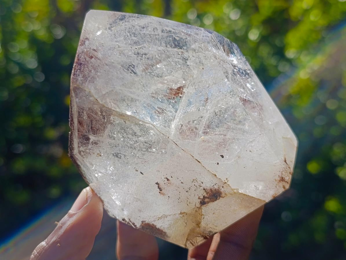 Polished and Natural Clear Quartz Crystals x 2 From Madagascar - Toprock Gemstones and Minerals 
