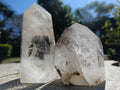 Polished and Natural Clear Quartz Crystals x 2 From Madagascar - Toprock Gemstones and Minerals 