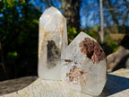 Polished and Natural Clear Quartz Crystals x 2 From Madagascar - Toprock Gemstones and Minerals 