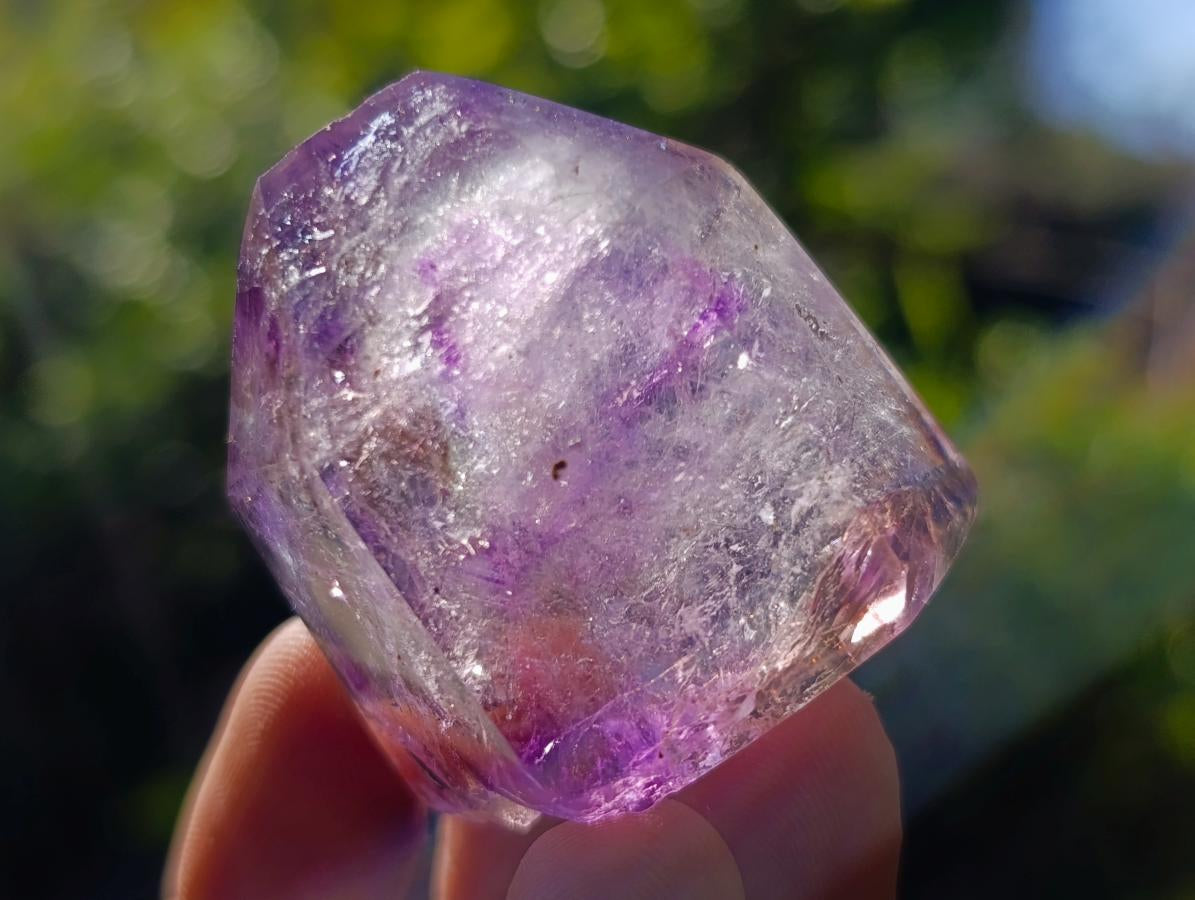 Polished Amethyst and Smokey Amethyst Window Crystals x 12 From Akansobe, Madagascar - Toprock Gemstones and Minerals 