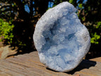 Natural Blue Celestite Geode Specimens x 2 From Sakoany, Madagascar - Toprock Gemstones and Minerals 