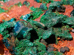Natural Dioptase Specimens with Crystalline Malachite on Dolomite Matrix x 3 From Mashamba East Mine, Congo - Toprock Gemstones and Minerals 