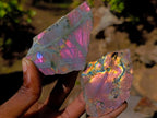Polished One Side Purple Sunset Flash Labradorite Slices x 24 From Madagascar - Toprock Gemstones and Minerals 