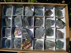 Polished One Side Purple Sunset Flash Labradorite Slices x 24 From Madagascar - Toprock Gemstones and Minerals 