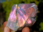 Polished One Side Purple Sunset Flash Labradorite Slices x 24 From Madagascar - Toprock Gemstones and Minerals 