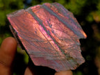 Polished One Side Purple Sunset Flash Labradorite Slices x 24 From Madagascar - Toprock Gemstones and Minerals 