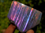 Polished One Side Purple Sunset Flash Labradorite Slices x 24 From Madagascar - Toprock Gemstones and Minerals 
