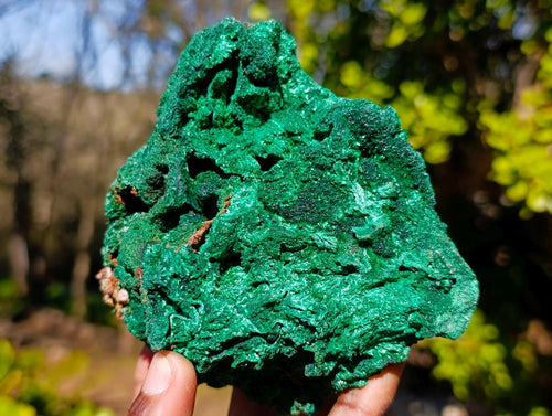Natural Silky Malachite Specimens x 2 From Kasompe, Congo - Toprock Gemstones and Minerals 