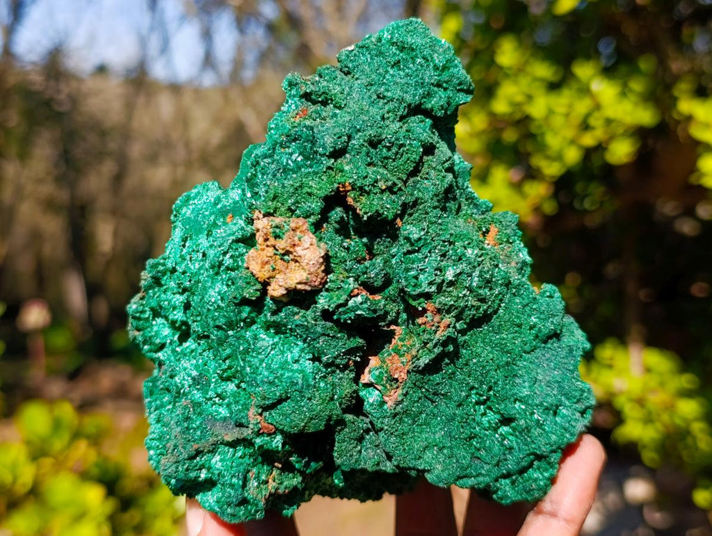 Natural Silky Malachite Specimens x 2 From Kasompe, Congo - Toprock Gemstones and Minerals 