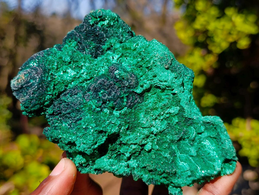 Natural Silky Malachite Specimens x 2 From Kasompe, Congo - Toprock Gemstones and Minerals 
