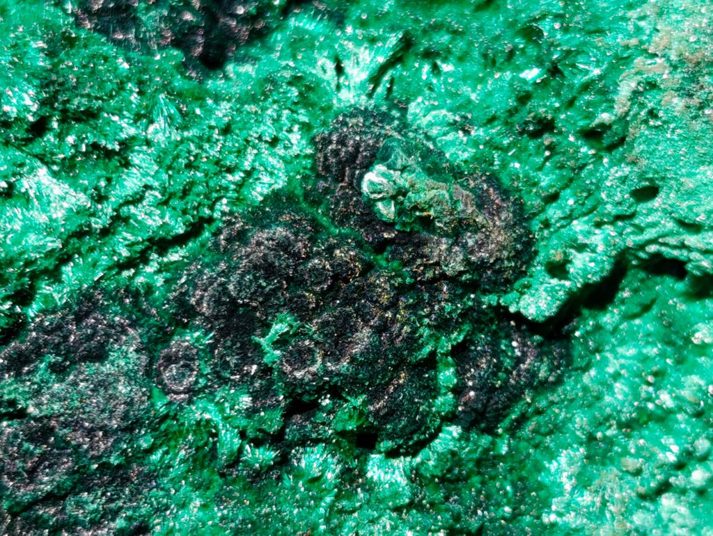 Natural Silky Malachite Specimens x 2 From Kasompe, Congo - Toprock Gemstones and Minerals 