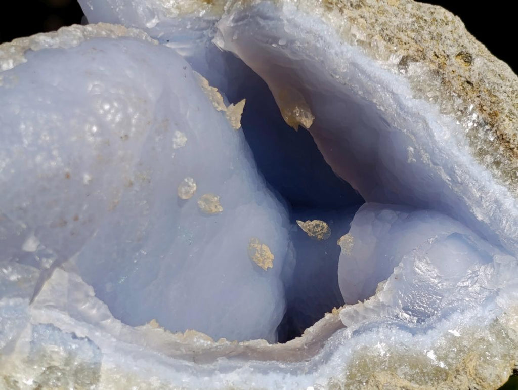 Natural Blue Lace Agate Specimens x 2 From Nsanje, Malawi - Toprock Gemstones and Minerals 