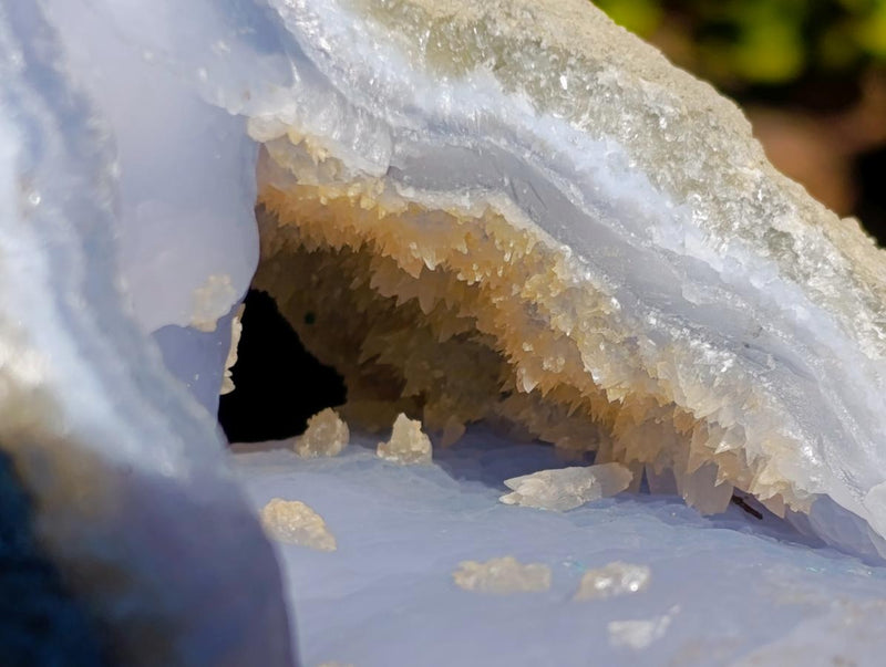 Natural Blue Lace Agate Specimens x 2 From Nsanje, Malawi - Toprock Gemstones and Minerals 