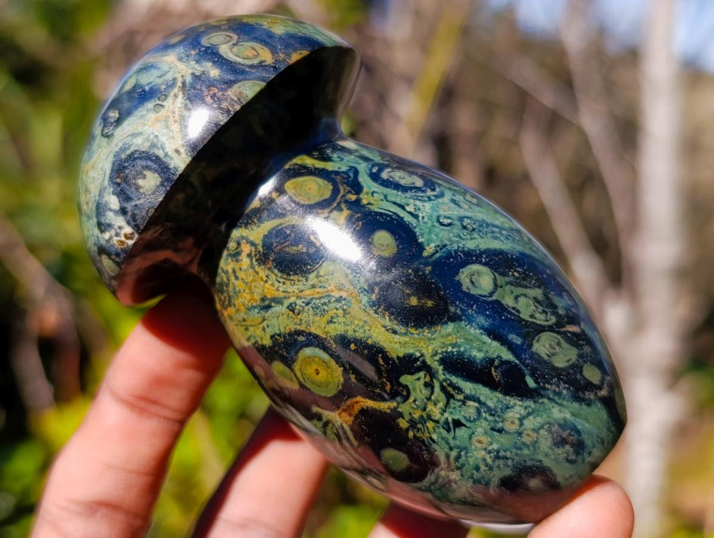 Polished Stromatolite "Kambamba Jasper" Mushrooms x 6 From Katsepy, Madagascar - Toprock Gemstones and Minerals 