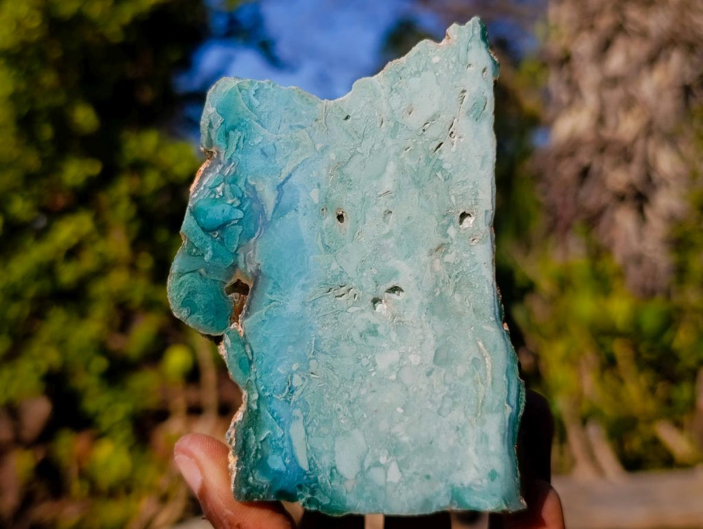 Polished One Side Great Dyke Mtorolite Chrysoprase Slices x 6 From Great Dyke Mountain Range, Zimbabwe - Toprock Gemstones and Minerals 