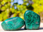 Polished Mix of Malachite Free Forms and Angel Tear Quartz x 70 From Congo and Madagascar - Toprock Gemstones and Minerals 
