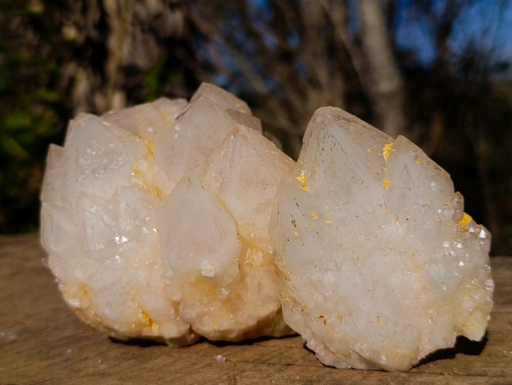 Natural Cascading "Anananas" Candle Quartz Clusters x 7 From Antsirabe, Madagascar - Toprock Gemstones and Minerals 