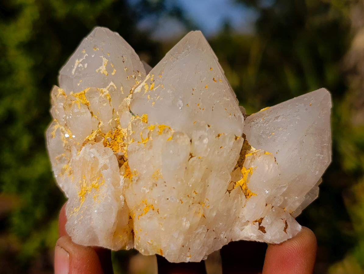 Natural Cascading "Anananas" Candle Quartz Clusters x 7 From Antsirabe, Madagascar - Toprock Gemstones and Minerals 