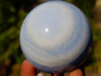 Polished Blue Calcite Spheres x 4 From Madagascar - Toprock Gemstones and Minerals 