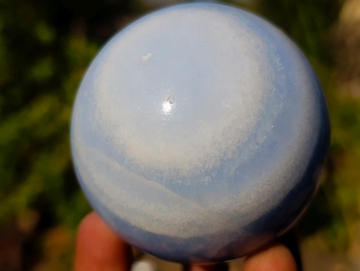 Polished Blue Calcite Spheres x 4 From Madagascar - Toprock Gemstones and Minerals 