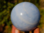 Polished Blue Calcite Spheres x 4 From Madagascar - Toprock Gemstones and Minerals 