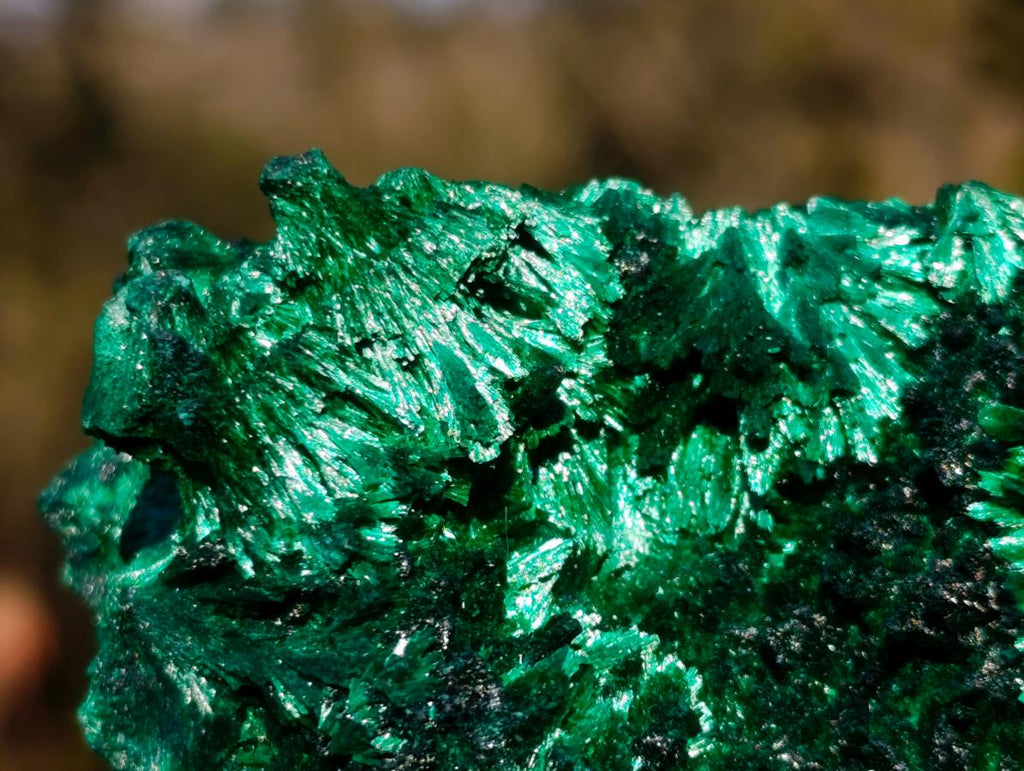 Natural Silky Malachite Specimens x 6 From Kasompe, Congo - Toprock Gemstones and Minerals 