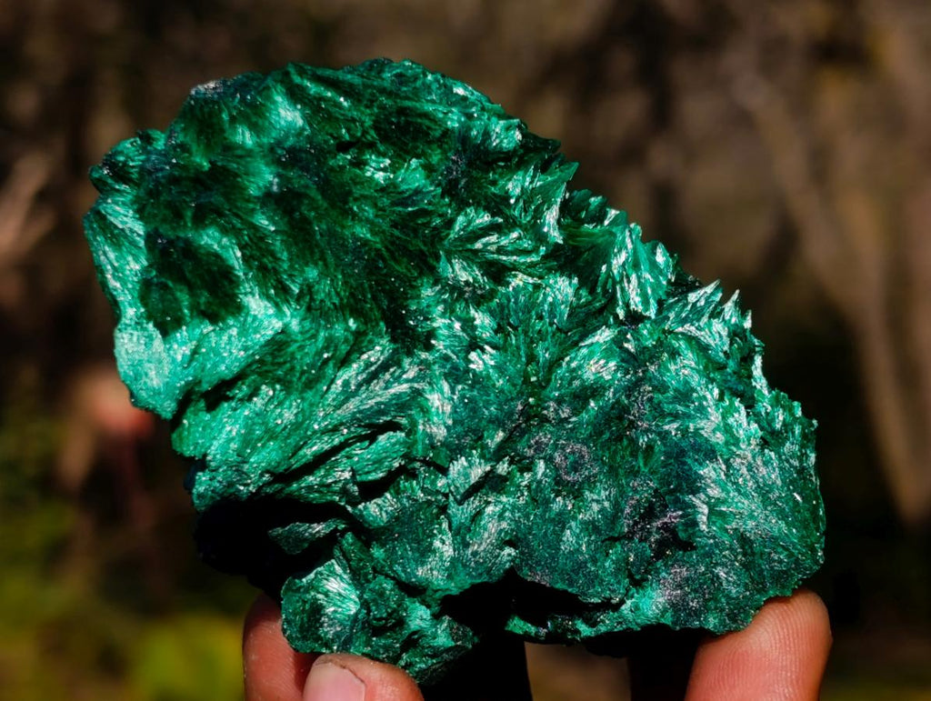 Natural Silky Malachite Specimens x 6 From Kasompe, Congo - Toprock Gemstones and Minerals 