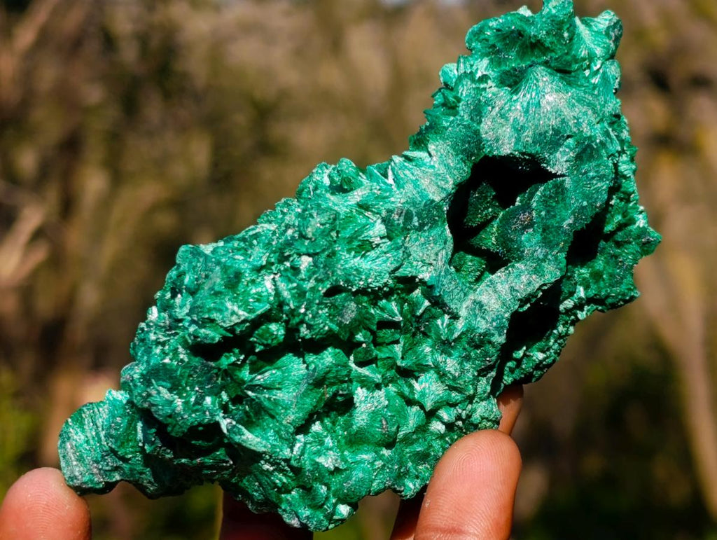 Natural Silky Malachite Specimens x 6 From Kasompe, Congo - Toprock Gemstones and Minerals 
