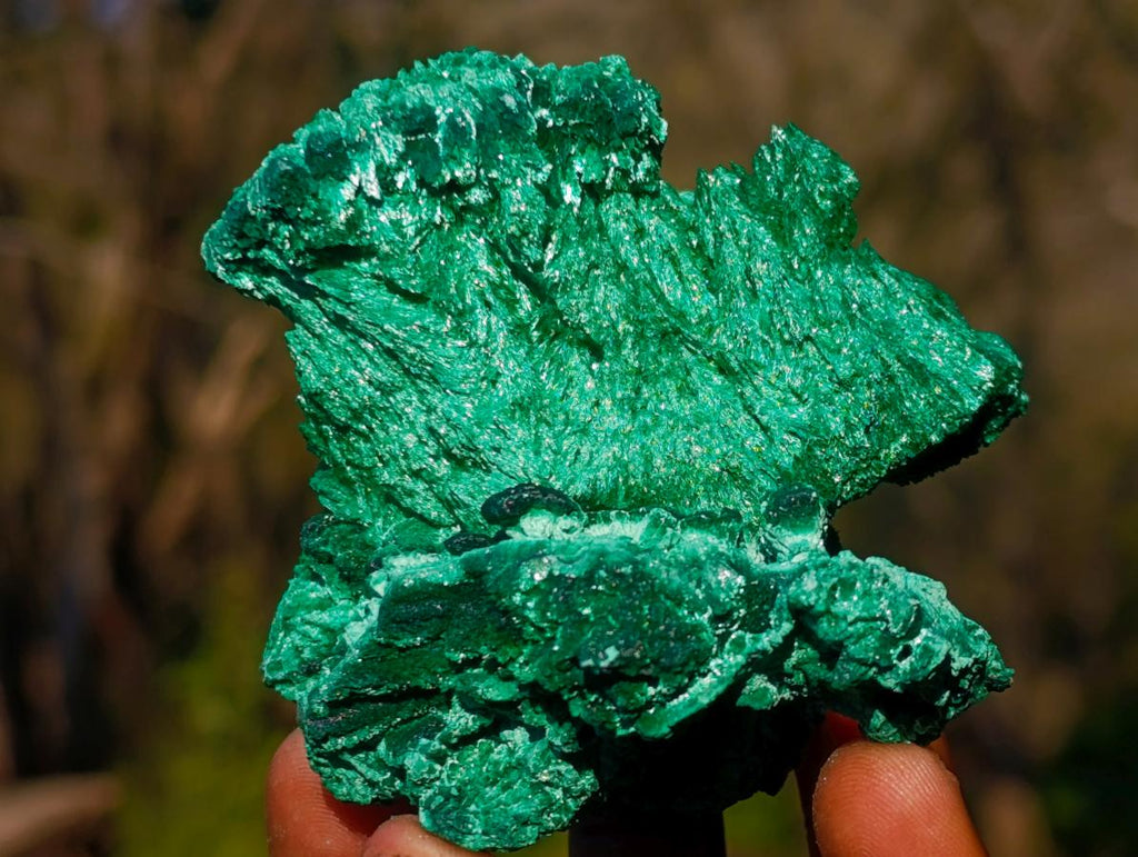 Natural Silky Malachite Specimens x 6 From Kasompe, Congo - Toprock Gemstones and Minerals 