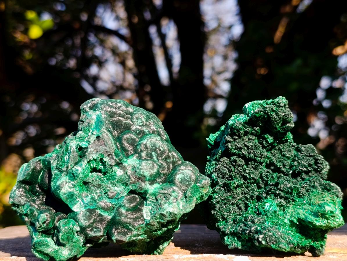 Natural Silky Malachite Specimens x 6 From Kasompe, Congo - Toprock Gemstones and Minerals 