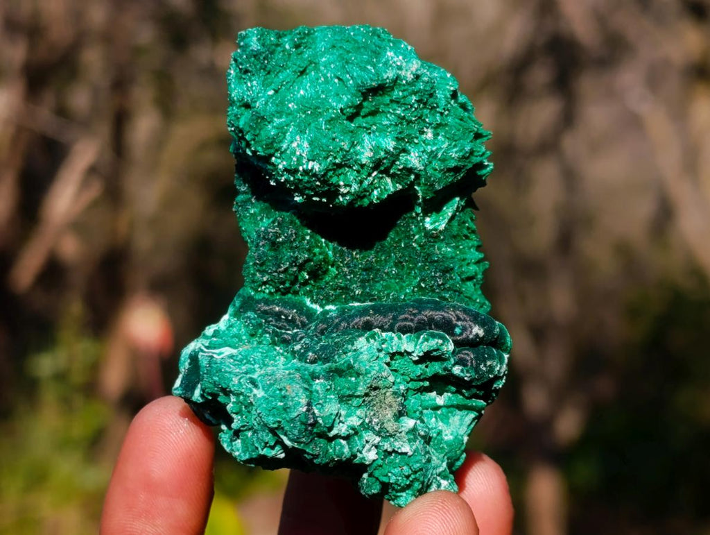 Natural Silky Malachite Specimens x 6 From Kasompe, Congo - Toprock Gemstones and Minerals 