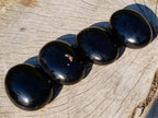 Polished Black Tourmaline Galets x 20 From Madagascar - Toprock Gemstones and Minerals 