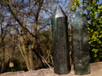 Polished Fuchsite Quartz Display Crystals with Pyrite x 4 From Andakatany, Madagascar - Toprock Gemstones and Minerals 