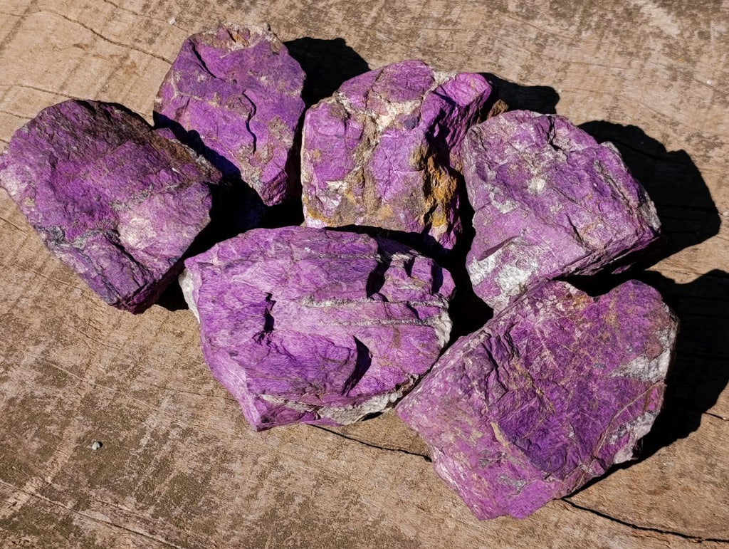 Natural Metallic Cobbed Purpurite Specimens x 6 From Erongo, Namibia - Toprock Gemstones and Minerals 