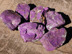 Natural Metallic Cobbed Purpurite Specimens x 6 From Erongo, Namibia - Toprock Gemstones and Minerals 