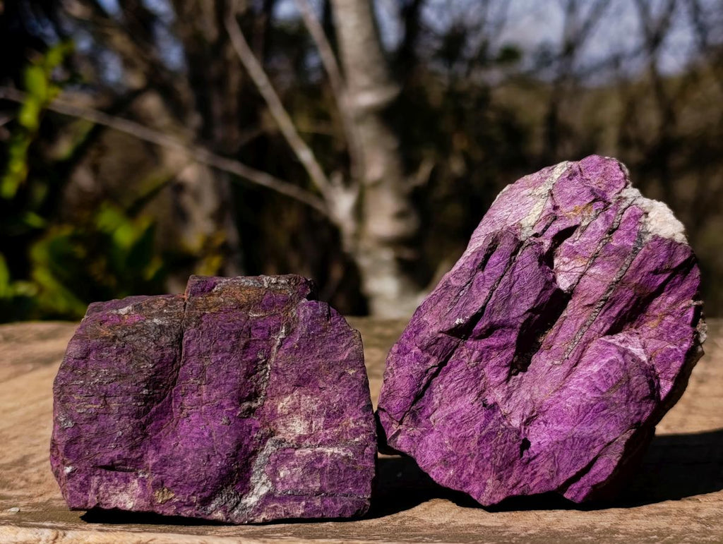 Natural Metallic Cobbed Purpurite Specimens x 6 From Erongo, Namibia - Toprock Gemstones and Minerals 