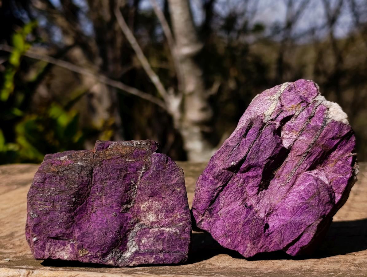 Natural Metallic Cobbed Purpurite Specimens x 6 From Erongo, Namibia - Toprock Gemstones and Minerals 